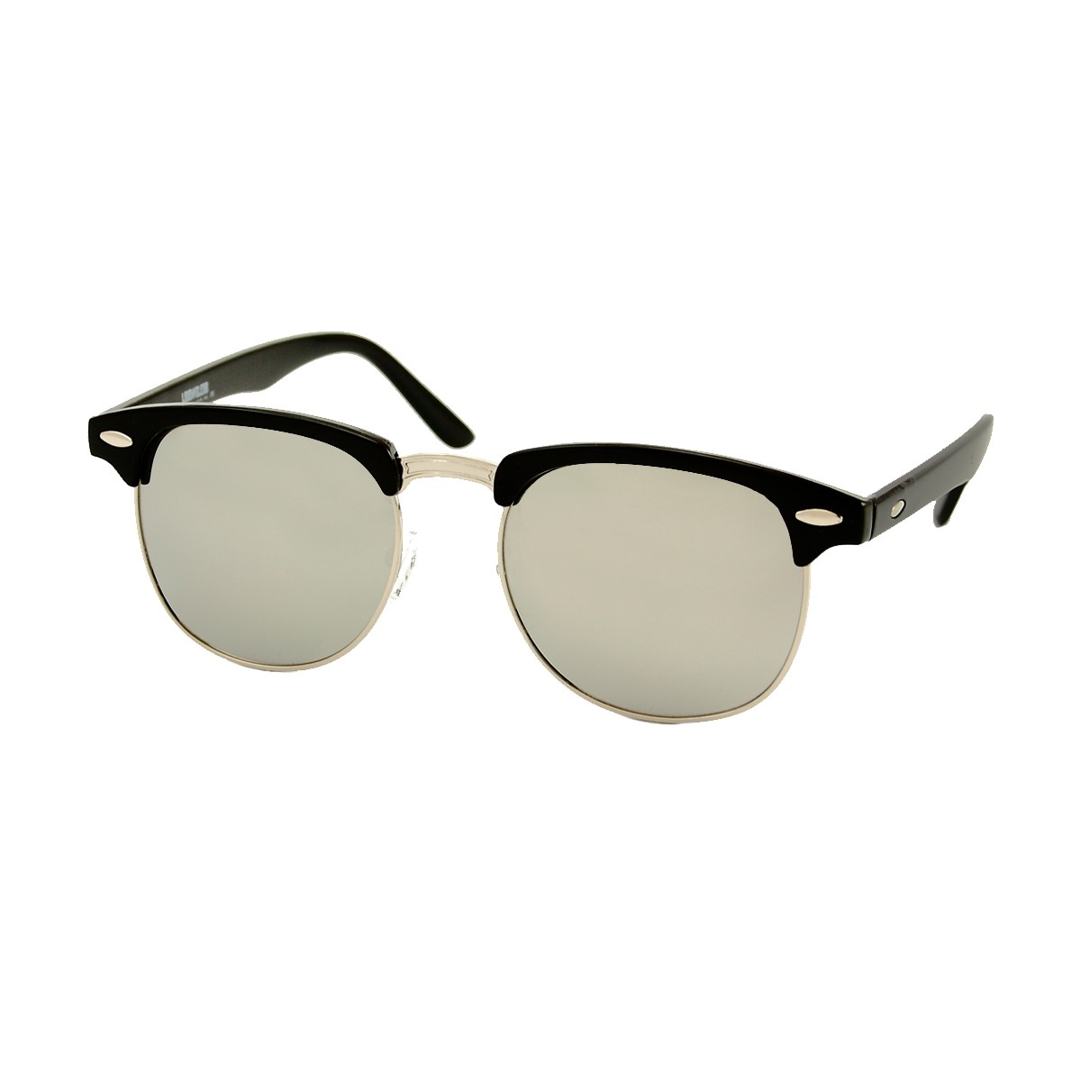 Clubmaster classic zonnebril zwart - zilveren