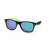 Two tone wayfarer zonnebril zwart groen - paars blauw spiegelglas
