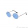 Small round golden sunglasses - blue colored glasses 