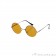 Small round golden sunglasses - yellow colored glasses 