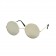 Round silver sunglasses - silver mirrored lenses