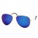 Gold aviator sunglasses - Blue purple mirror glass 