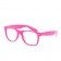 Neon Pink Diffraction Rainbow Glasses