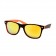 Two tone wayfarer sunglasses black orange - gold mirror glasses