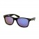 Black wayfarer sunglasses - blue purple mirror glasses