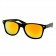 Wayfarer sunglasses black - red orange mirrored glasses